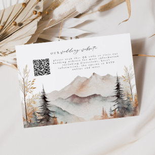 Recepción Tarjeta de detalles del Boda del código QR de la m