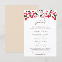 Tarjeta de detalles del Boda del gabinete de Bouga