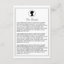 Recepción Tarjeta de detalles del Boda Regency Regency Regen