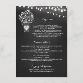 Recepción Tarjeta de detalles del tarro de caramelo de caram