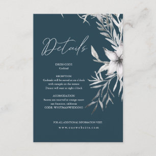 Recepción Tarjeta de Detalles Floral Soñador Enclosure