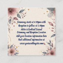 Tarjeta de Detalles Florales con Acuarela