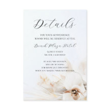 Tarjeta de detalles florales neutrales boho