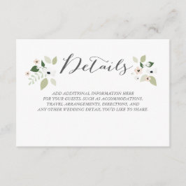 Recepción Tarjeta de detalles Meadow Blooms