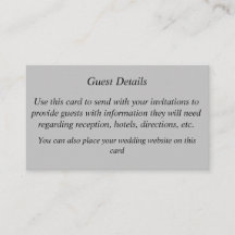 Tarjeta de Detalles para Invitados