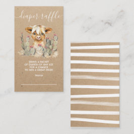 Recepción Tarjeta de Diaper Raffle para cactus bovina de Hig