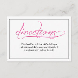 Recepción Tarjeta de dirección Boda de caligrafía rosada mod