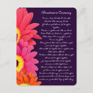 Recepción Tarjeta de dirección Coral Fuchsia Eggplant Gerber