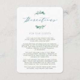 Recepción Tarjeta de Dirección de Boda de Jardín de Suculent