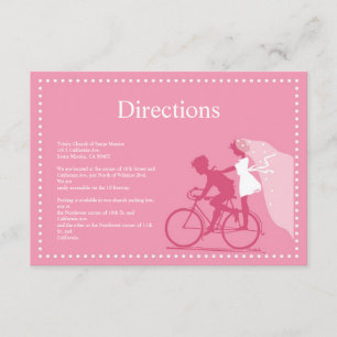 Recepción Tarjeta de dirección de pareja en bicicleta de mad