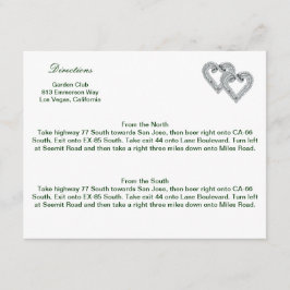 Recepción Tarjeta de dirección de personalizado Lime Hearts