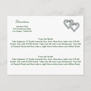 Recepción Tarjeta de dirección de personalizado Lime Hearts