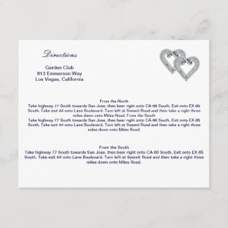 Recepción Tarjeta de dirección personalizado Ice Blue Hearts