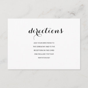 Recepción Tarjeta de direcciones de boda simple elegante mod