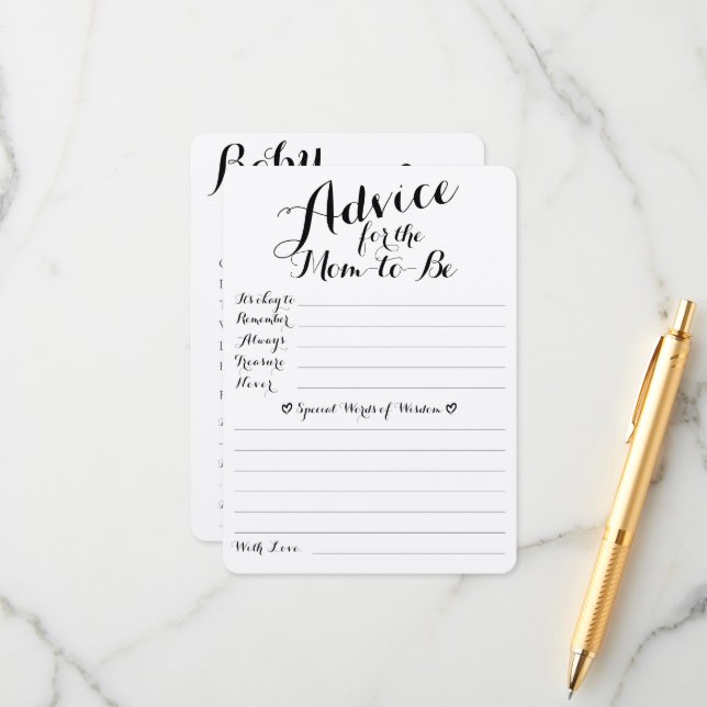 Recepción Tarjeta de doble cara para consejos y predicciones (Anverso/Reverso In Situ)