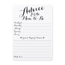 Tarjeta de doble cara para consejos y predicciones