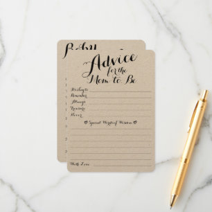 Recepción Tarjeta de doble cara para consejos y predicciones