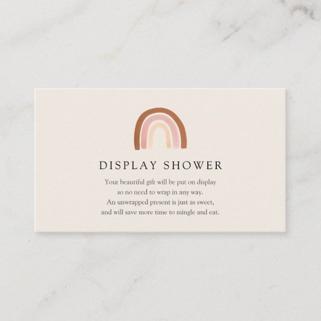 Recepción Tarjeta de ducha con pantalla de arcoiris rosa (Anverso)