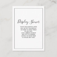 Tarjeta de ducha de exhibición de plata minimalist