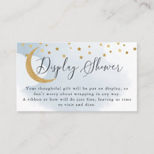 Recepción Tarjeta de ducha de pantalla azul sobre la luna