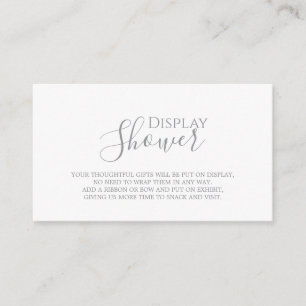 Recepción Tarjeta de ducha de pantalla de caligrafía platead