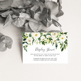 Recepción Tarjeta de ducha de pantalla floral de Alabaster