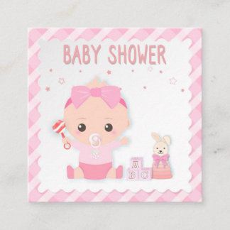 Recepción Tarjeta de ducha para bebés, niña y juguete. Tarje