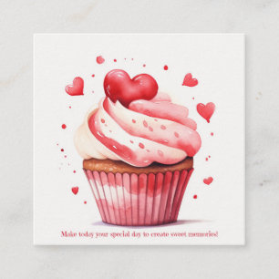 Recepción Tarjeta de El día de San Valentín de pastel dulce