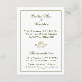 Recepción Tarjeta de Encerramiento de Boda Claddagh