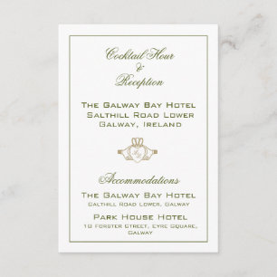 Recepción Tarjeta de Encerramiento de Boda Claddagh