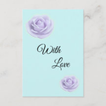 Tarjeta de Encerramiento de Boda de Rosa Lavanda c