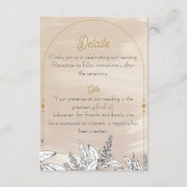 Recepción Tarjeta de Encerramiento de Boda de Rosa Pastel