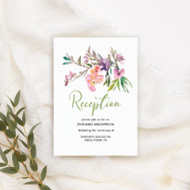 Recepción Tarjeta de Encerramiento de Boda Floral de Flor de
