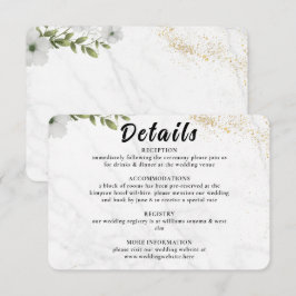 Recepción Tarjeta de Encerramiento de Boda Floral Elegante