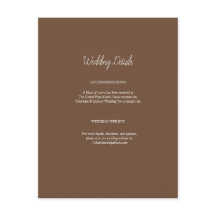 Tarjeta de Encerramiento de Boda Minimalista de Di