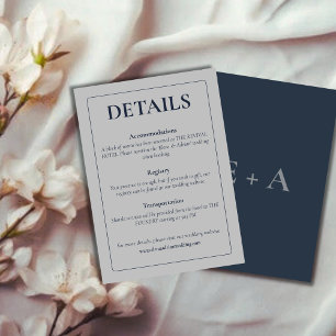 Recepción Tarjeta de Encerramiento de Boda Moderna y Malhumo