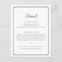 Tarjeta de Encerramiento de Boda Negra