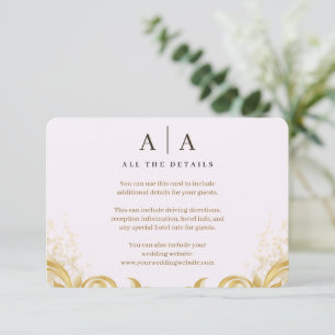 Recepción Tarjeta de Encerramiento de Boda Orgánica Moderna
