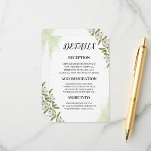 Recepción Tarjeta de Encerramiento de Boda Orgánica Moderna