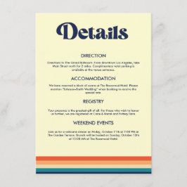 Recepción Tarjeta de Encerramiento de Boda Vintage Vibes