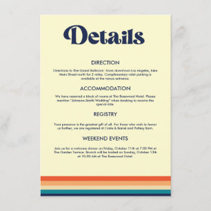 Recepción Tarjeta de Encerramiento de Boda Vintage Vibes