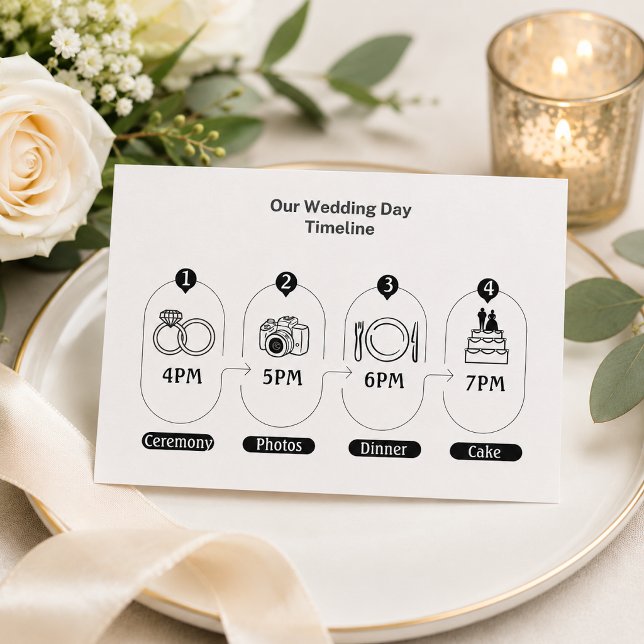 Recepción Tarjeta de Encerramiento de Cronología de Boda Sim (Subido por el creador)