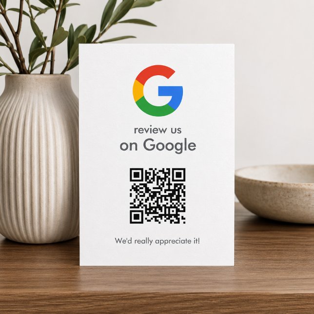 Recepción Tarjeta de Encerramiento de Reseñas de Google | In (Gain Google reviews & grow your business with these editable rating request enclosure cards.)