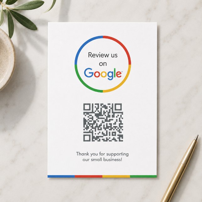 Recepción Tarjeta de Encerramiento de Reseñas de Google | In (Gain Google reviews & grow your business with these editable rating request enclosure cards.)
