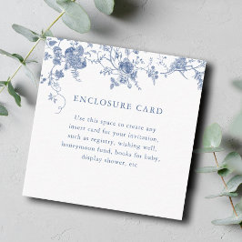 Recepción Tarjeta de Encerramiento Floral Azul