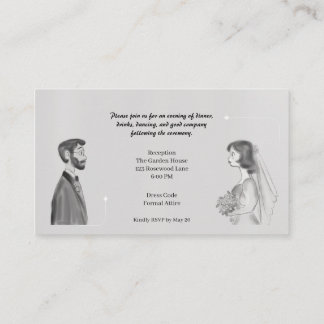Recepción Tarjeta de Encerramiento Personalizada de Novia y