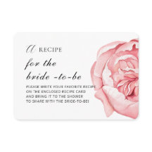 Tarjeta de Encerramiento "RECETA para la novia"