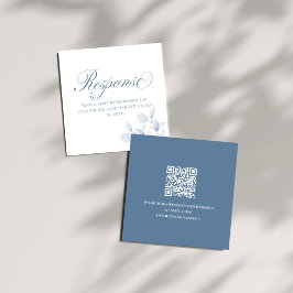 Recepción Tarjeta de Encierre de Boda con Código QR Floral A