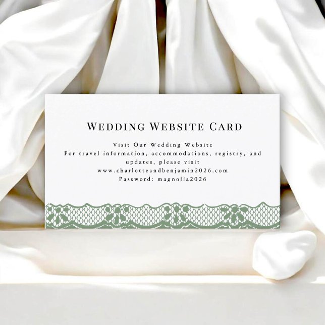 Recepción Tarjeta de Encierre de Sitio Web de Boda con Borde (Subido por el creador)