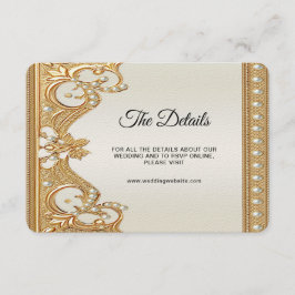 Recepción Tarjeta de Enclosure con Detalle de Perlas Blancas